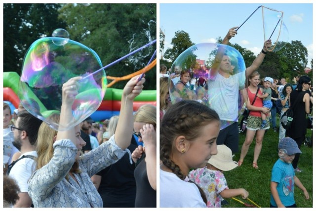 Festiwal baniek mydlanych przyciągnął wiele rodzin z dziećmi