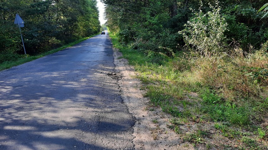 Droga powiatowa Strzelce Małe – Przerąb w gminie Masłowice doczeka się remontu? „Nie nadaje się do jazdy”. ZDJĘCIA