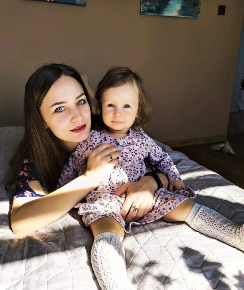 Marzena Szymak  z córką Marysią