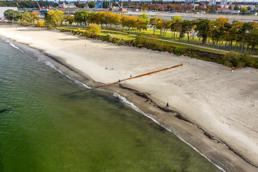 Prace związane z poszerzaniem gdańskich plaż już zakończone....