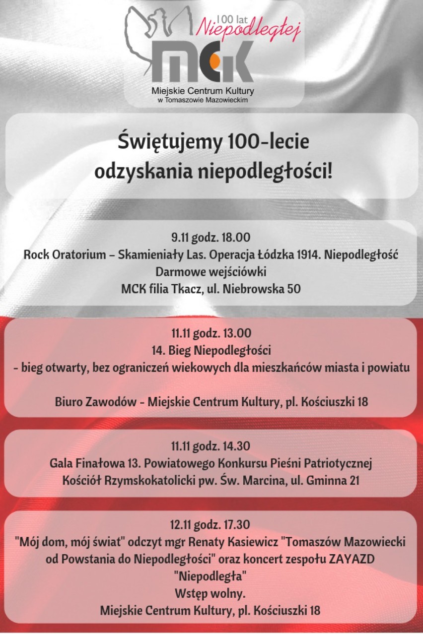 Przegląd wydarzeń na najbliższy weekend i tygodnie w Tomaszowie regionie [kalendarium, plakaty imprez]