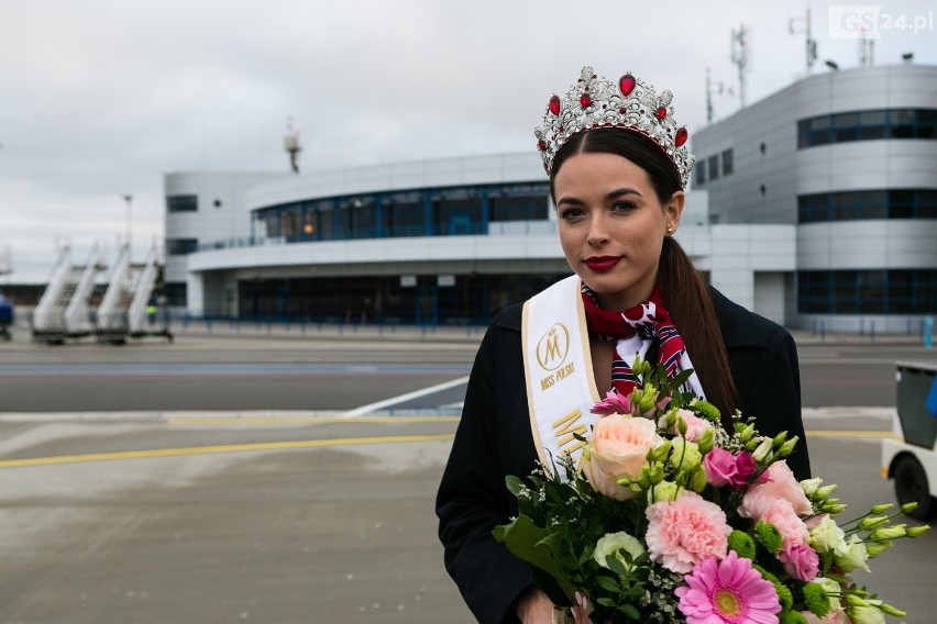 Miss Polski 2018 Olga Buława przyleciała do Goleniowa [ZDJĘCIA]
