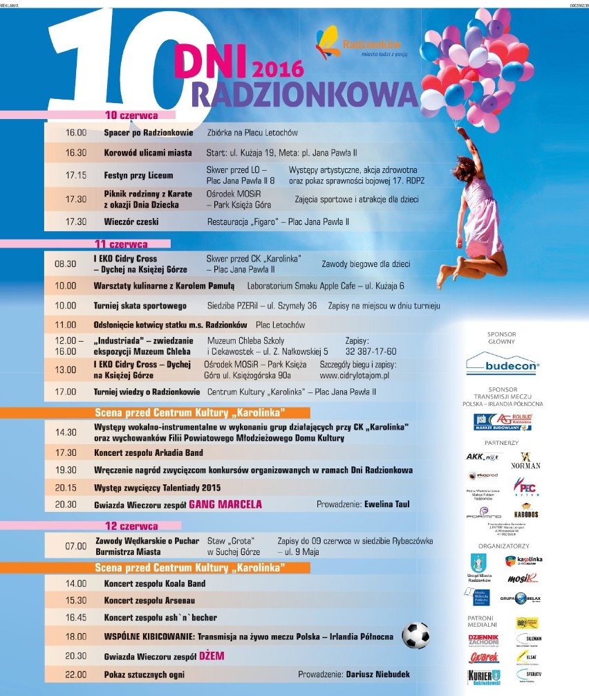 Dni Radzionkowa. To jubileuszowa edycja imprezy[PROGRAM]