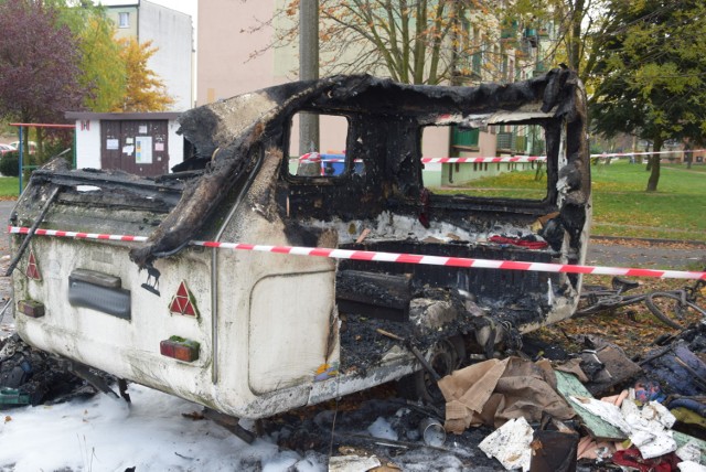 Wieluń. Przyczepa na Wyszyńskiego została podpalona?