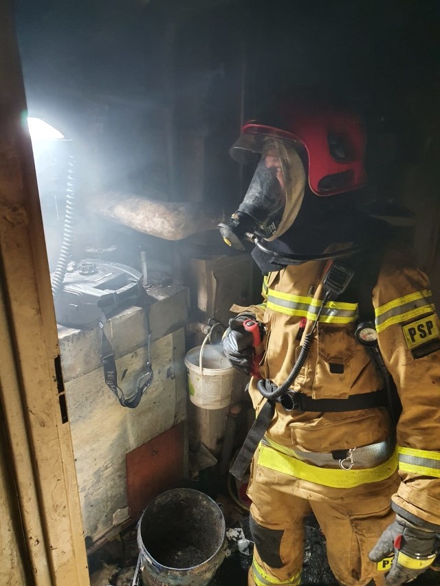 Straż pożarna została wezwana do pożaru w jednym z budynków na terenie Wągrowca