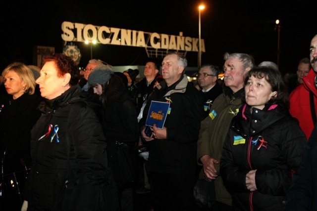 Gdańsk solidarny z Ukrainą - wiec na placu Solidarności, 20 lutego 2014