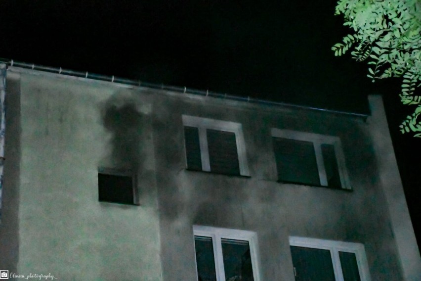 Pożar na ulicy Matejki we Włocławku