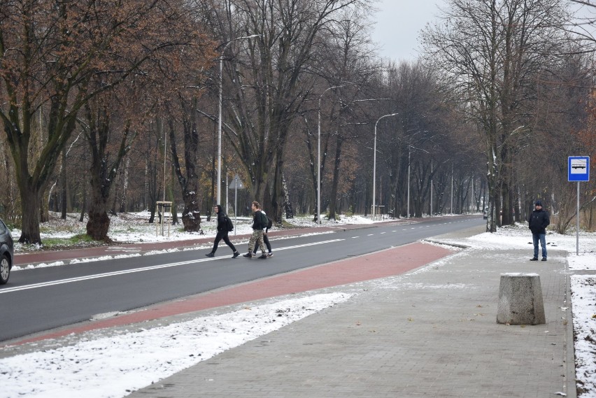 W Oświęcimiu zrobiło się biało. Posypało leciutko śniegiem