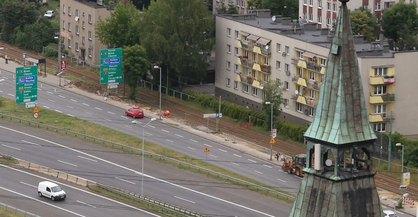 Budowa ścieżki rowerowej wzdłuż Chorzowskiej w Katowicach