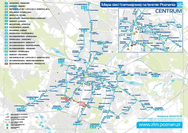 Inaczej pojadą tramwaje 1, 7, 11, 12 i 14