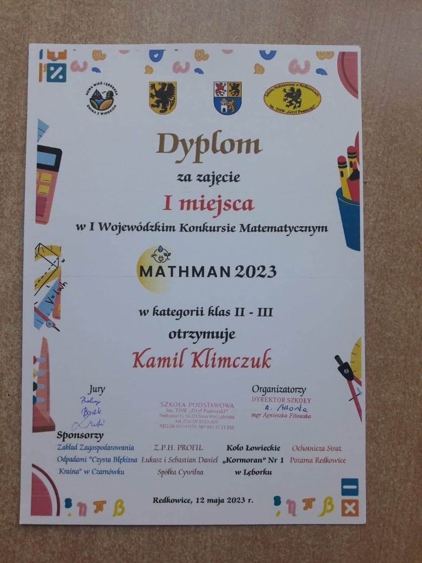 Uczniowie z SP 7 w Lęborku świetnie spisali się podczas wojewódzkiego etapu konkursu matematycznego
