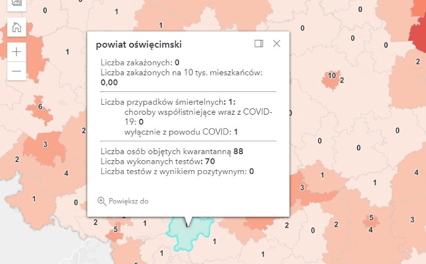 Koronawirus, raport 10 października 2021. Niski przyrost zakażeń w Oświęcimiu, Olkuszu, Wadowicach i Chrzanowie
