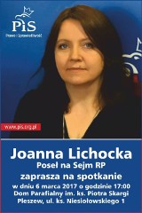 Joanna Lichocka spotka się z mieszkańcami