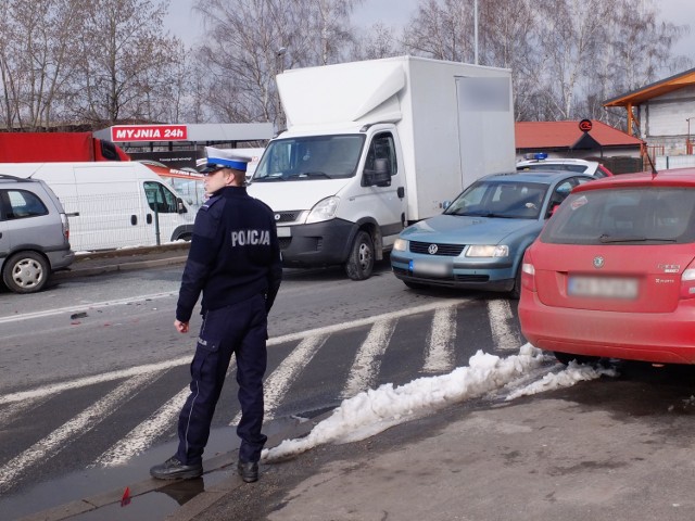 Kolizja na ul. Długiej w Wałbrzychu