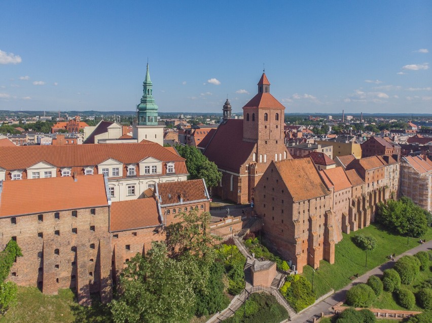 Tak wygląda nadwiślańska panorama w Grudziądzu z lotu ptaka