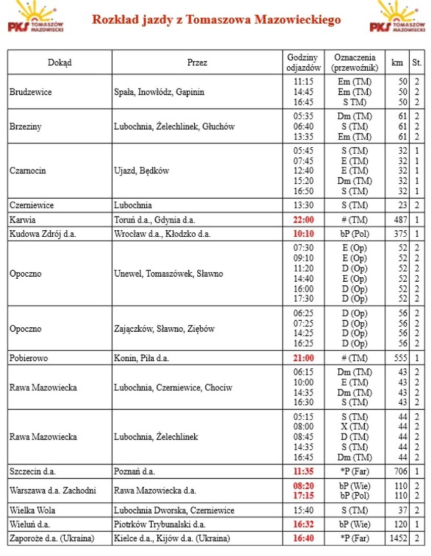 Kursy busów i autobusów z Tomaszowa Maz. do Łodzi, Piotrkowa Tryb. i innych miast [AKTUALNE ROZKŁADY]