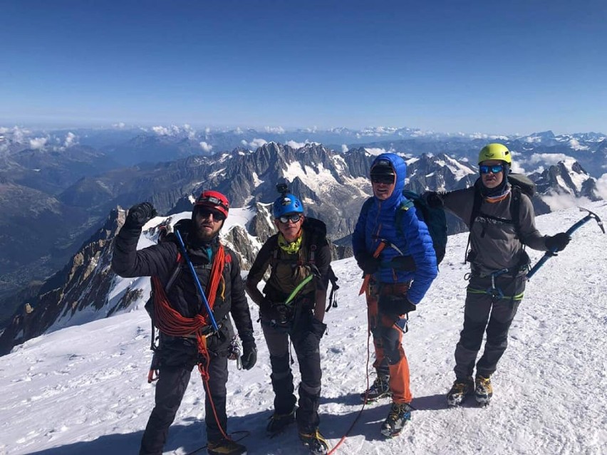 Wolsztynianie na szczycie Mont Blanc