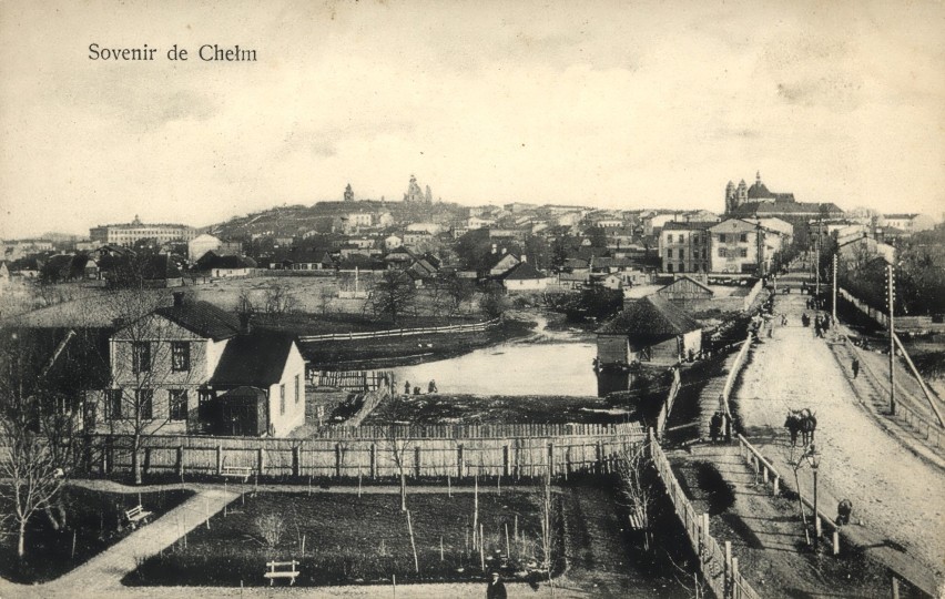 Lata 1900-1910 , Ogólny widok. Na pierwszym planie park miejski