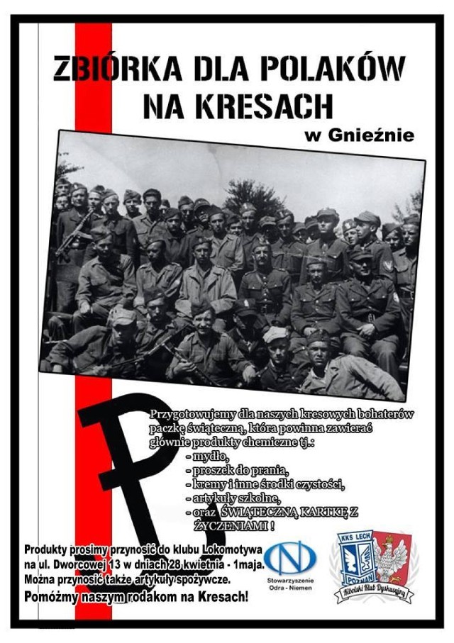 Gnieźnieńscy Patrioci organizują zbiórkę na rzecz Polaków na Kresach