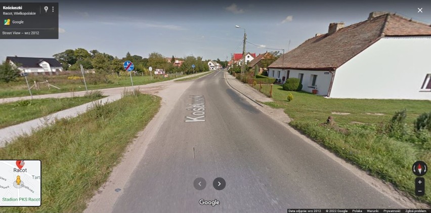 Gmina Kościan. Racot na zdjęciach Google Street View