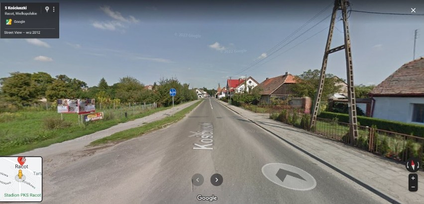 Gmina Kościan. Racot na zdjęciach Google Street View