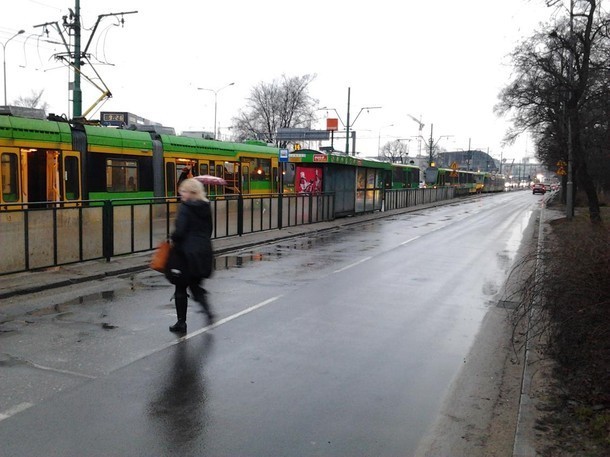 MPK Poznań - tramwaje nie jeżdżą na odcinku od dworca PKS do Roosevelta