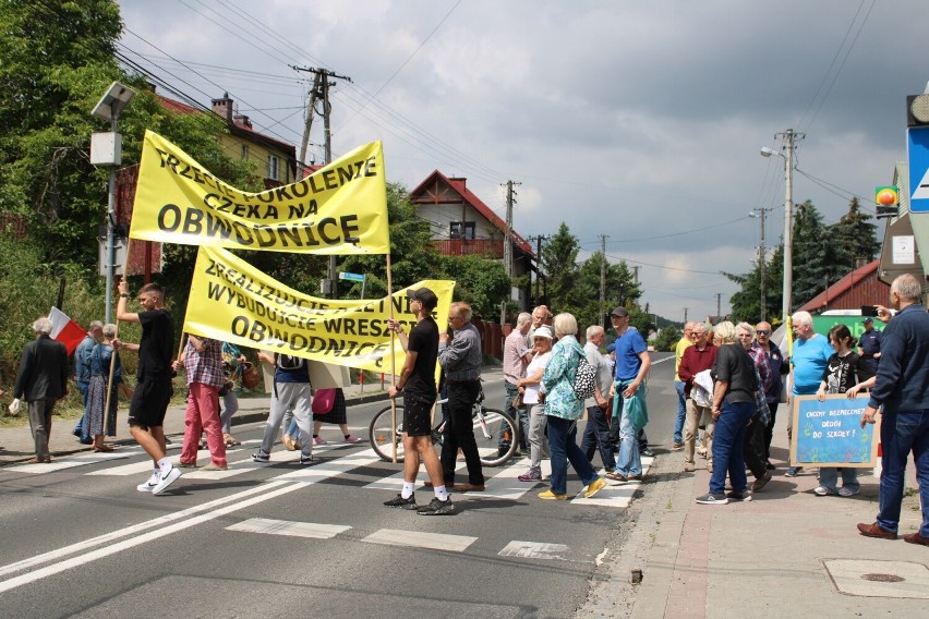 Protest na drodze krajowej w Zabierzowie