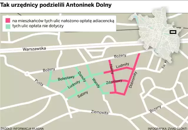 Tak urzędnicy podzielili Antoninek Dolny