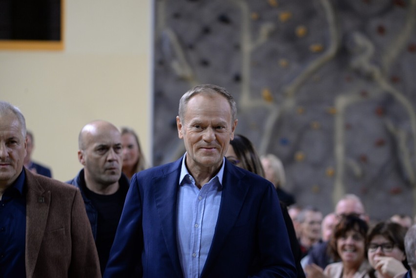 Donald Tusk, przewodniczący Platformy Obywatelskiej, na...