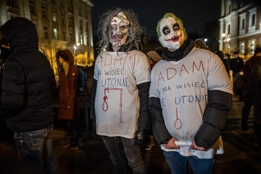 Protest „Stop segregacji sanitarnej” w Krakowie