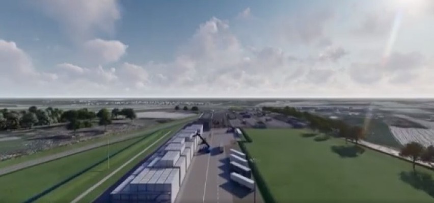 Jak będzie wyglądał  terminal kontenerowy w Zduńskiej Woli? Jest filmowa prezentacja