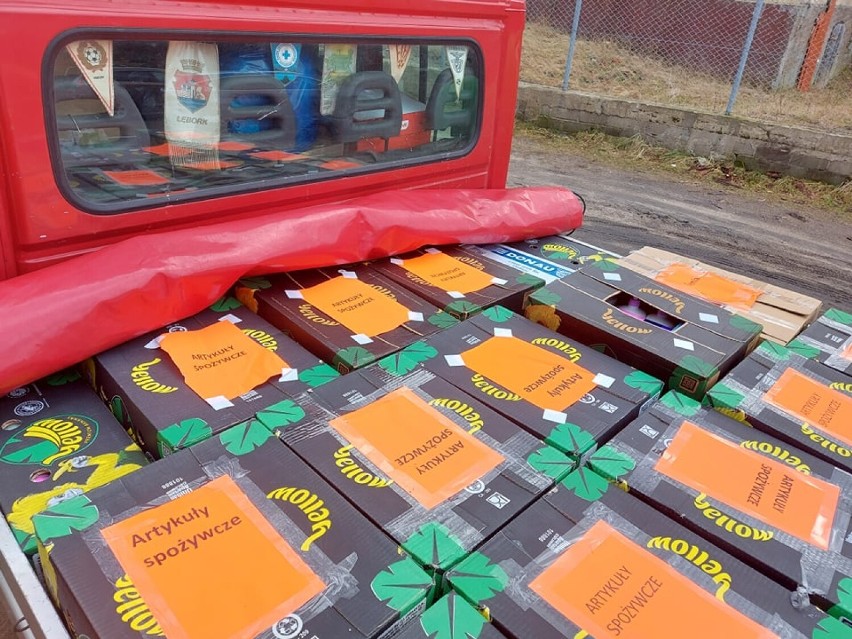 Do Cewic dotarły dary dla uchodźców z Ukrainy zebrane w sklepie Kaufland w Wejherowie