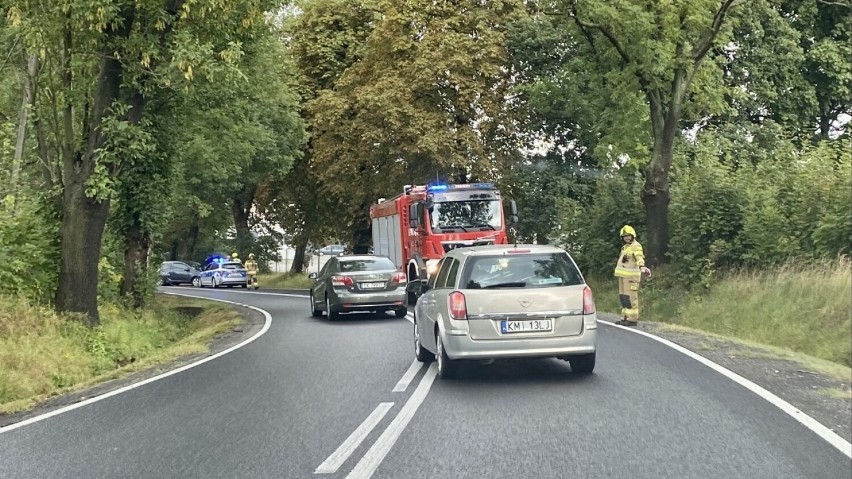 W trakcie czynności na miejscu kolizji wprowadzono ruch...