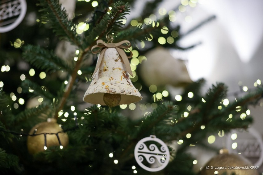 Na świątecznym drzewku zawisły ekologiczne bombki, dzwonki i...