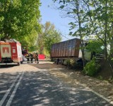 Śmiertelny wypadek na trasie Raduń - Lamk. Zderzenie trzech samochodów. Zginęła 73-letnia kobieta