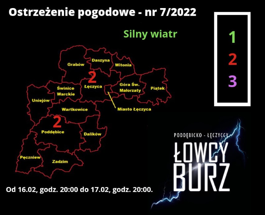 Jest ostrzeżenie drugiego stopnia przed silnym wiatrem od Łowców Burz i IMGW-PIB. Porywy mogą być niszczycielskie