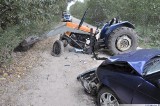 Siemiatycze: Zderzenie traktora z oplem [zdjęcia]