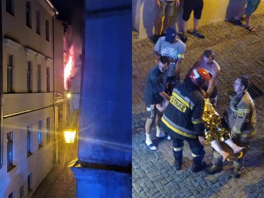 Pożar kamienicy przy ul. Olejnej w Lublinie. Sąsiedzi wynieśli kobietę z płonącego budynku. Mamy zdjęcia!