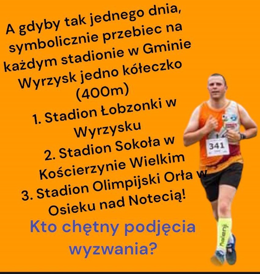 Tomasz Rudziński obiegnie gminę Wyrzysk i wspomoże rehabilitację Karoliny Nowaczyk