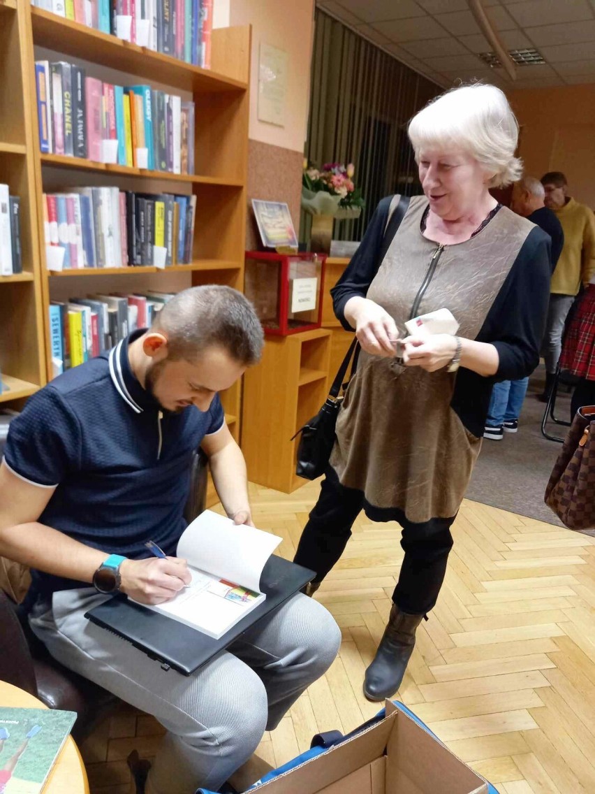 Za nami spotkanie z maratończykiem w łęczyckiej bibliotece