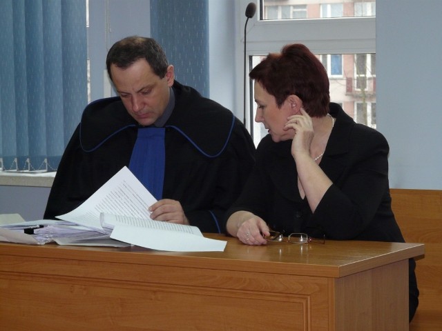 Anna Milczanowska podczas rozprawy w sądzie