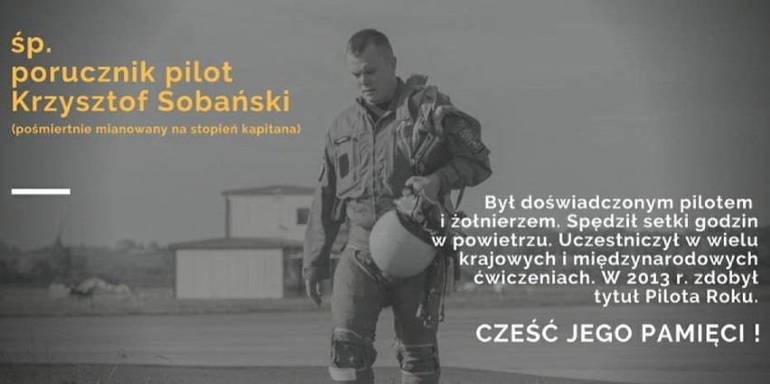 Kpt. pil. Krzysztof Sobański z 22 Bazy Lotnictwa...