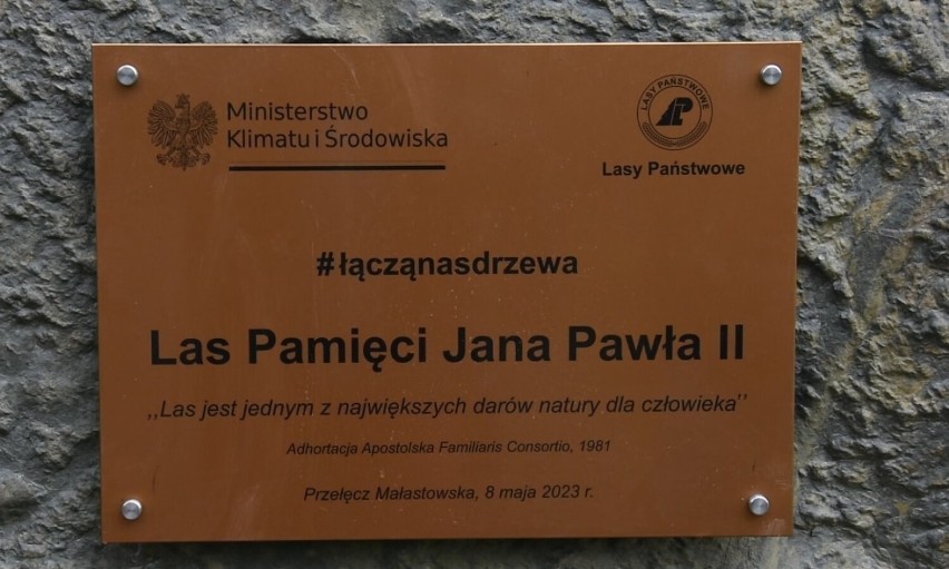 Na przełęczy Małastowskiej zasadzono Las Pamięci Jana Pawła...