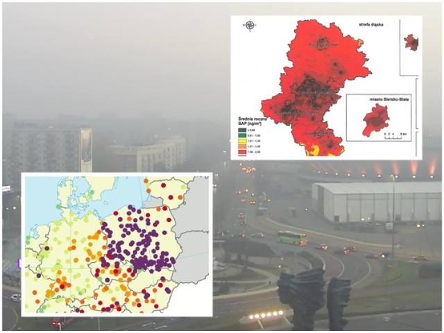 Stężenie benzopirenu w Polsce wg raportu Europejskiej Agencji Środowiska