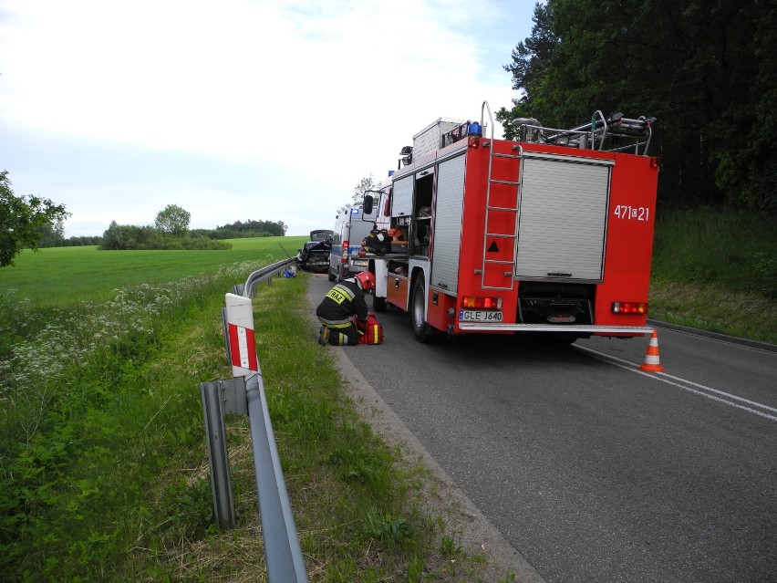 Wypadek pod Lęborkiem. Motocyklista nie żyje