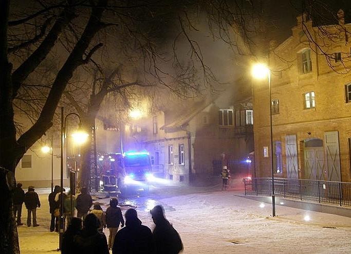 Pożar budynku przy ul. Kopernika