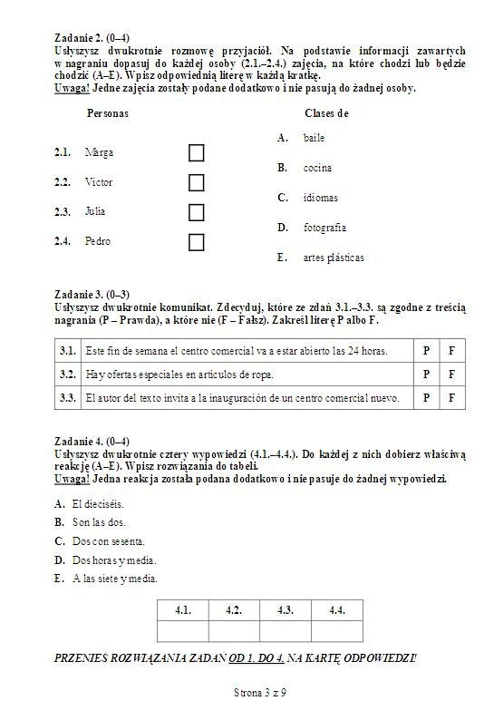 Egzamin gimnazjalny 2013: język hiszpański. Poziom podstawowy [ARKUSZE, ODPOWIEDZI DO TESTU wkrótce]