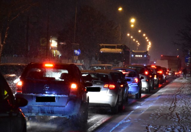 Takie korki były na głównych ulicach stolicy Pałuk.