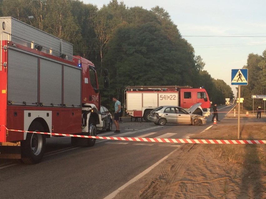 Zderzenie trzech samochodów.Jedna osoba ranna