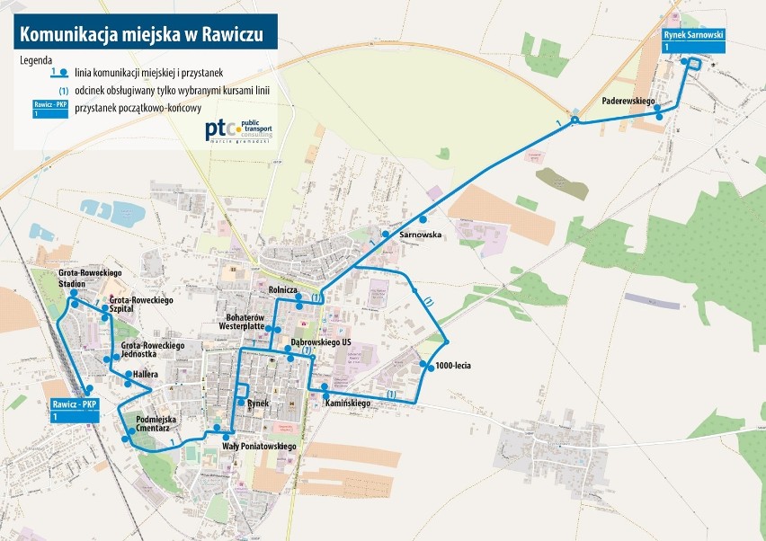 Nowy rozkład jazdy komunikacji miejskiej w Rawiczu (2019)